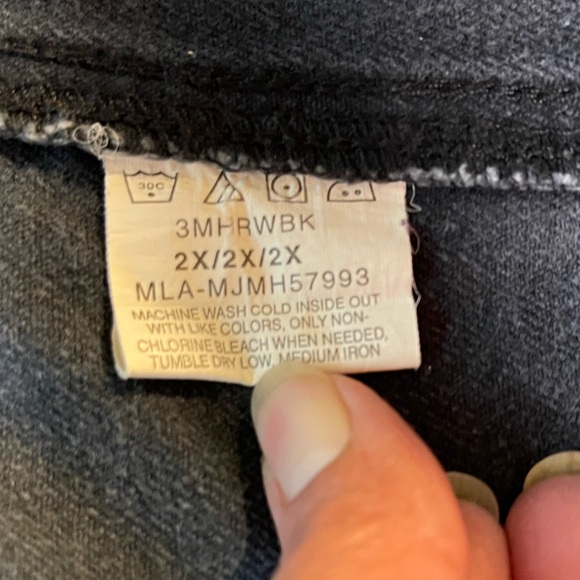 Vintage Wrangler Classic Denim Jean Jacket Black 2X - Picture 9 of 9